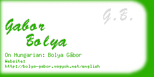 gabor bolya business card